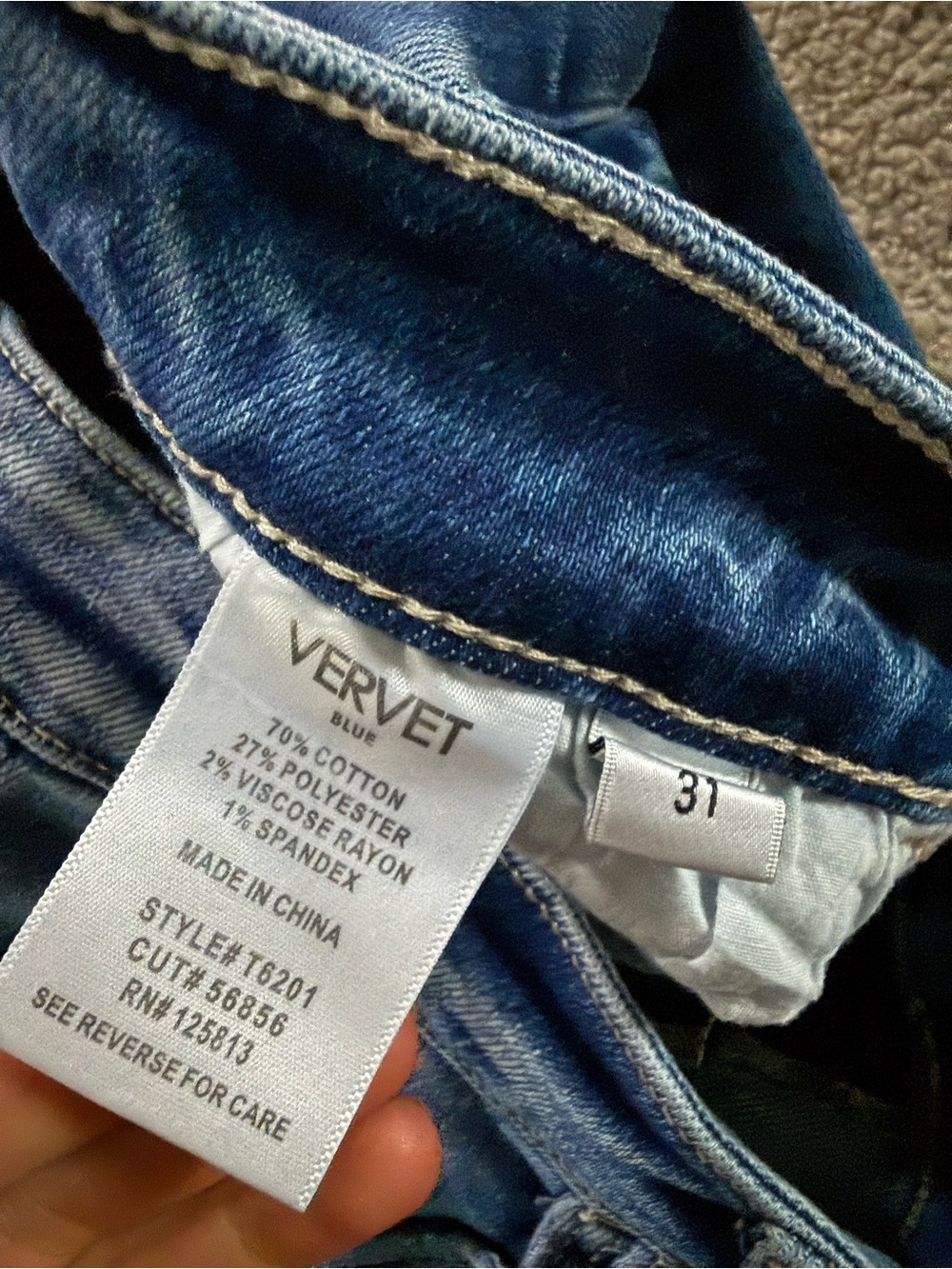 Vervet Luxuries jeans high rise slim straight jeans T6201 size 31 - Picture 7 of 11